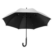 Durable Automatic Customized UV Protection Windproof Silver Coating Straight Umbrella